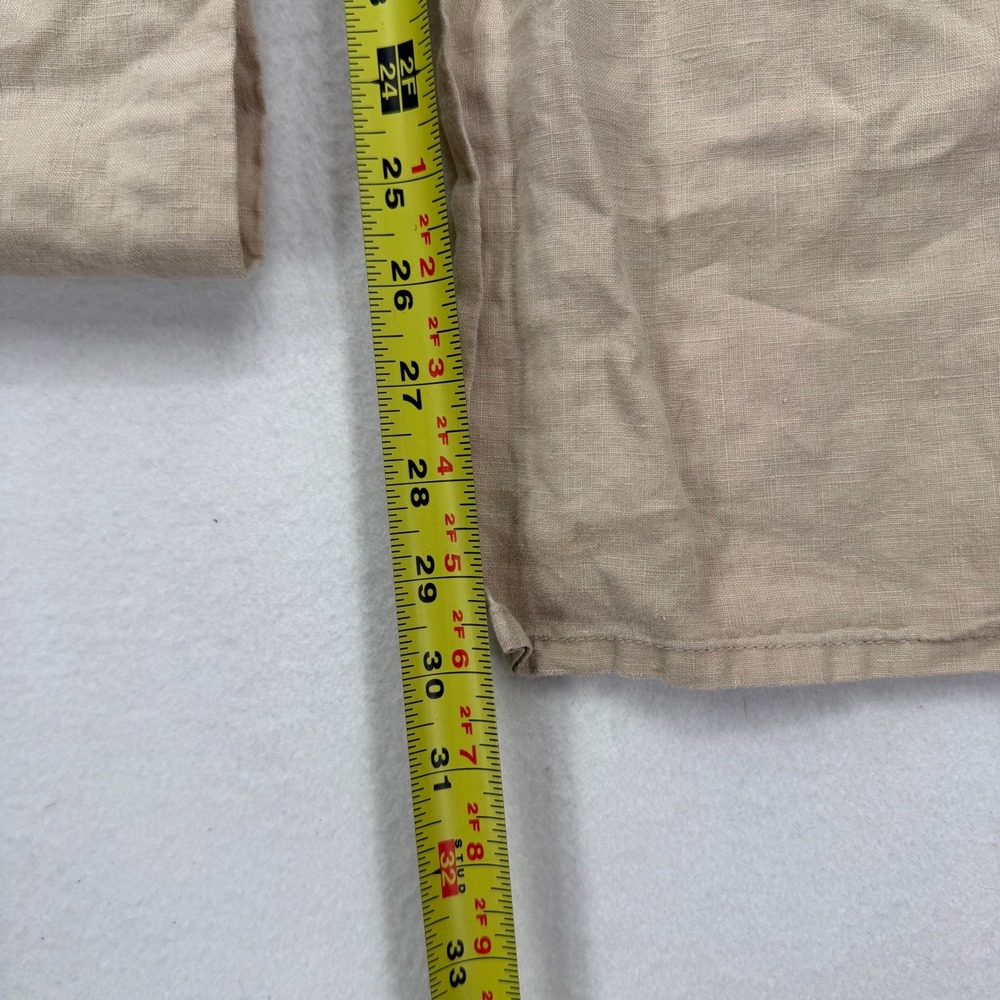 London Jean Linen Pants Womens XL Beige Drawstring Wide Leg Chino Boho - Picture 6 of 9